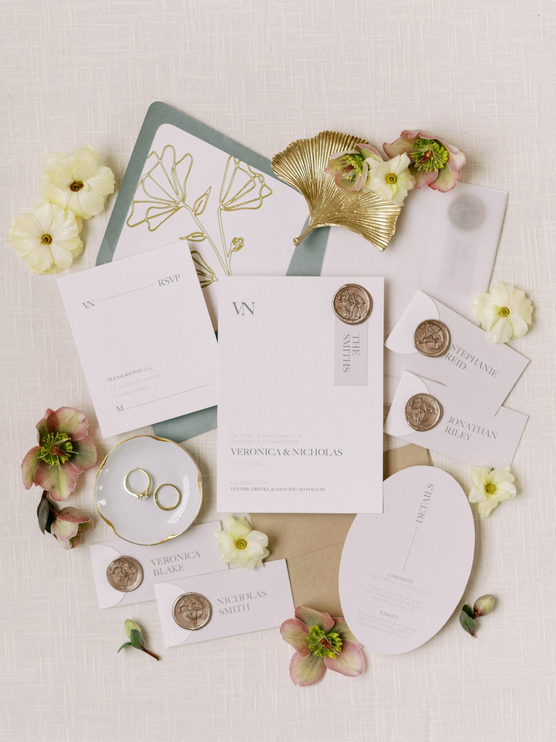 Ohio wedding invitations captured by Ohio wedding photographer Sierra Dyer Co